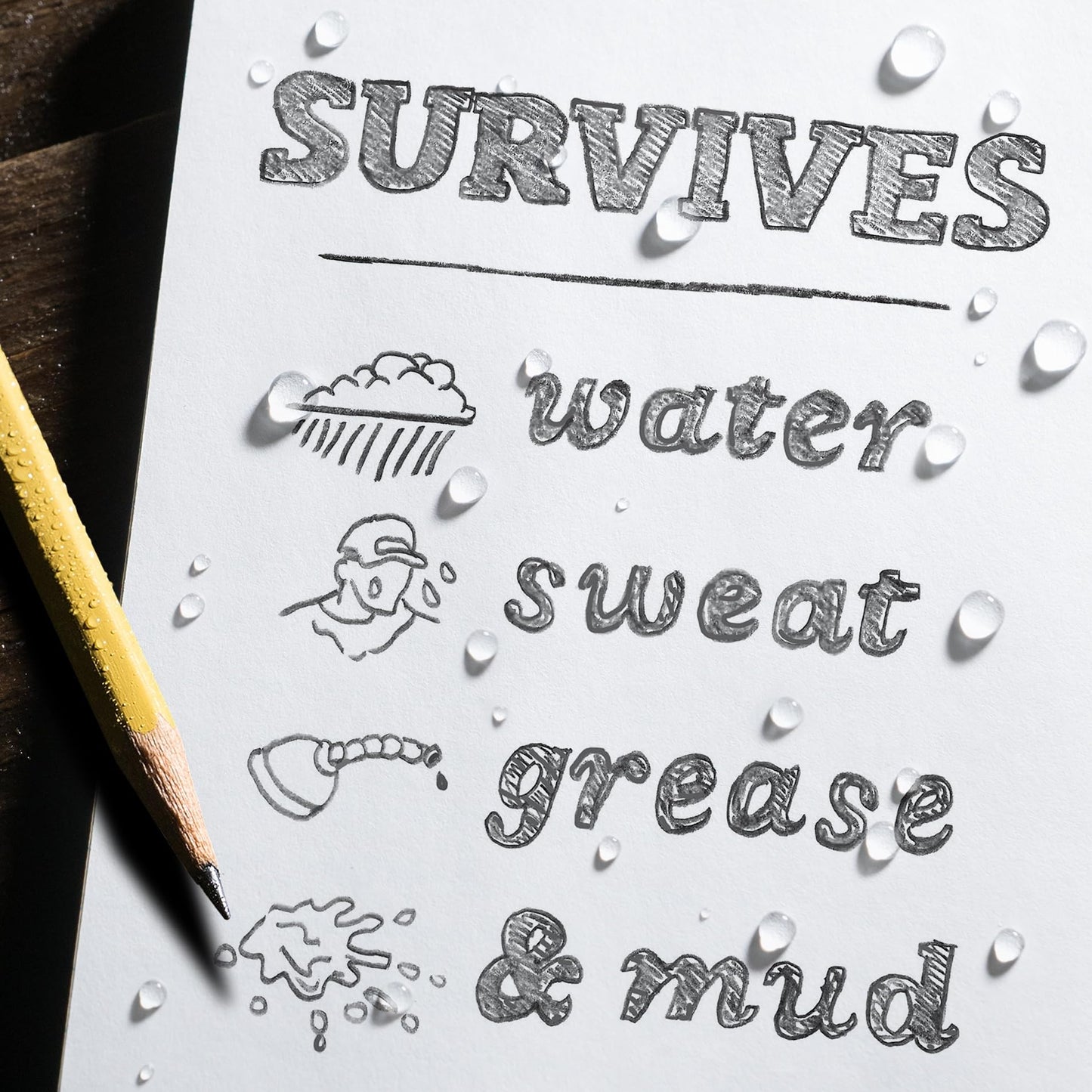 Weatherproof hard cover notebook, 4.75" x 7.5"