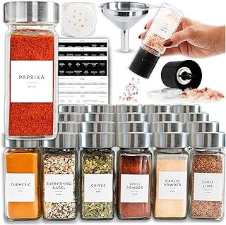 24 Pack 4oz Glass Jars with Labels, Lids, and Accessories