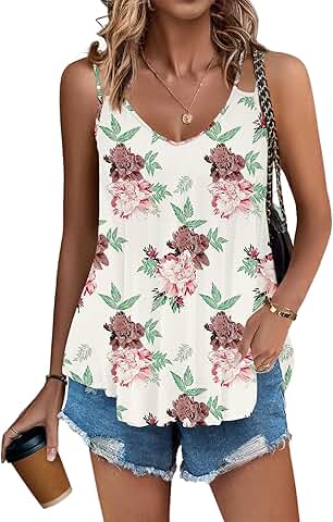 Women’s Flowy Summer Tank Top in Dusty Pink