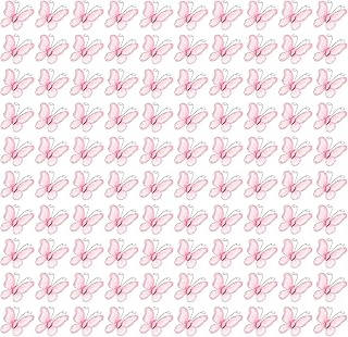Pink glitter butterfly craft set, 100 pieces
