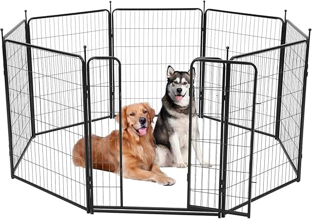 40-inch Tall 21-Foot Dog Playpen with 8 Panels