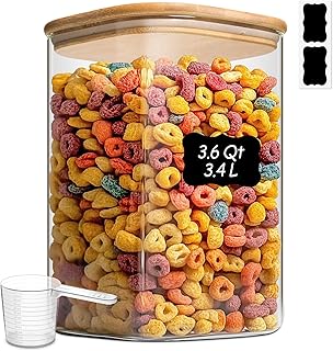 3.6 Qt Glass Food Storage Containers with Airtight Lids