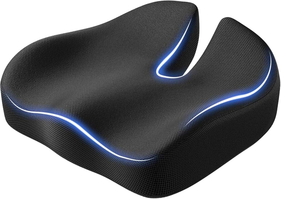 Extra Large Memory Foam Seat Cushion for Pressure and Pain Relief