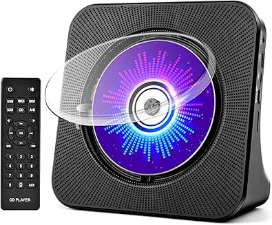 Portable CD Player with Speakers and Remote