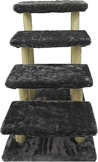 4-Step Wooden Pet Ladder for Bed and Couch