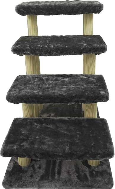 4-Step Wooden Pet Ladder for Bed and Couch