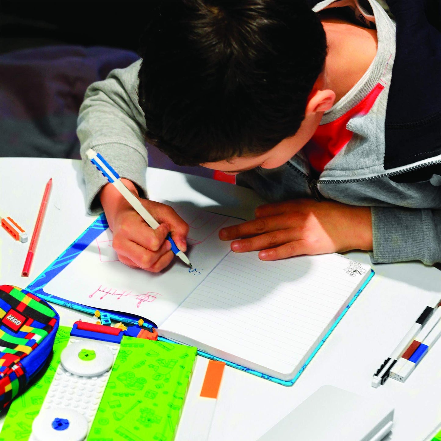 Colored Gel Pen Set with Building Brick Design