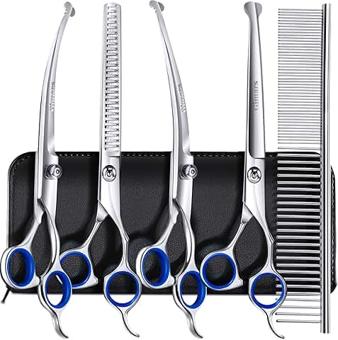 Professional 7-inch Stainless Steel Dog Grooming Scissors