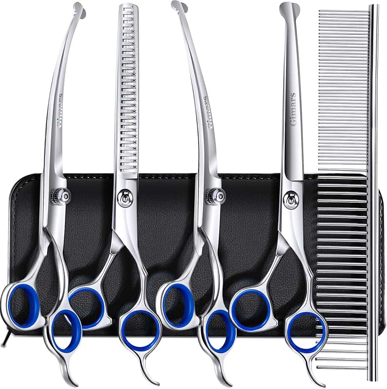 Professional 7-inch Stainless Steel Dog Grooming Scissors
