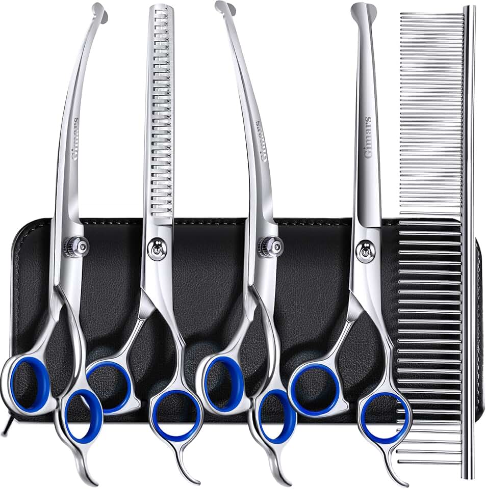 Professional 7-inch Stainless Steel Dog Grooming Scissors