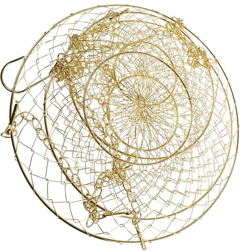 3-Tier Copper Wire Hanging Fruit Basket Organizer