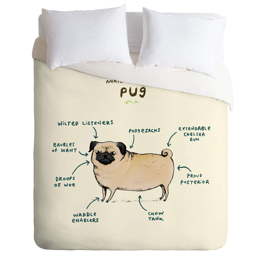 Anatomy of a Pug Sophie Corrigan Comforter Set with Pillowcase(s), Twin/XL