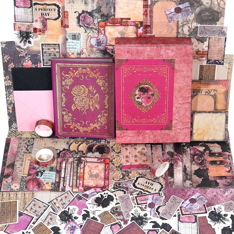 Medieval Rose Garden Scrapbooking Kit with 185 Pieces