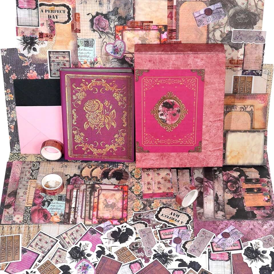 Medieval Rose Garden Scrapbooking Kit with 185 Pieces