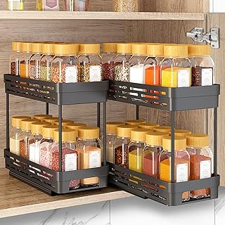 2-Pack Pull-Out Spice Rack Organizer for Cabinet