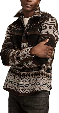 Men's Jacquard Long Sleeve Overshirt