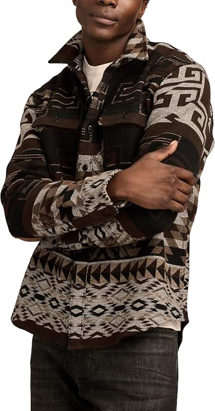 Men's Jacquard Long Sleeve Overshirt