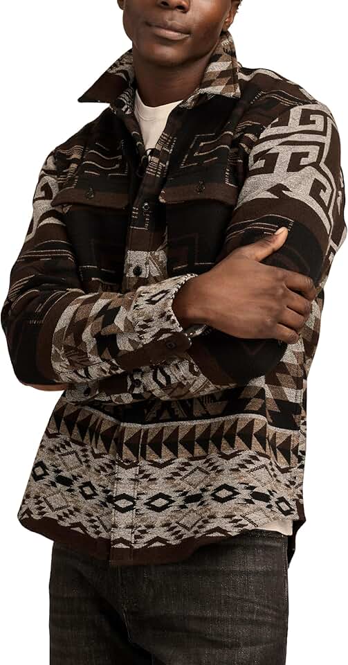 Men's Jacquard Long Sleeve Overshirt