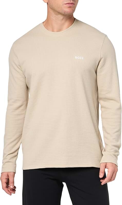 Men's Ivy Green Waffle Long Sleeve Shirt