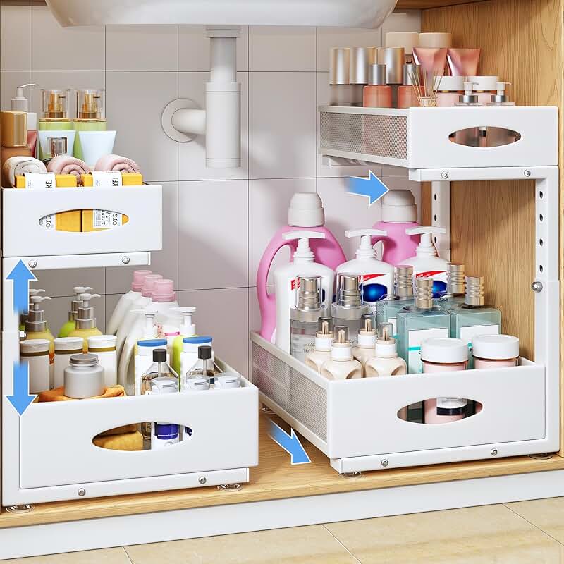 Roll Out Bottle Organizer Bins for Pantry and Laundry
