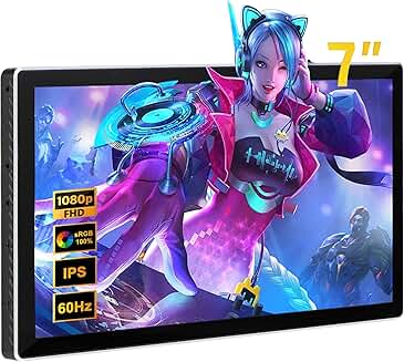 7-Inch Touchscreen Portable Monitor with 1080P Display