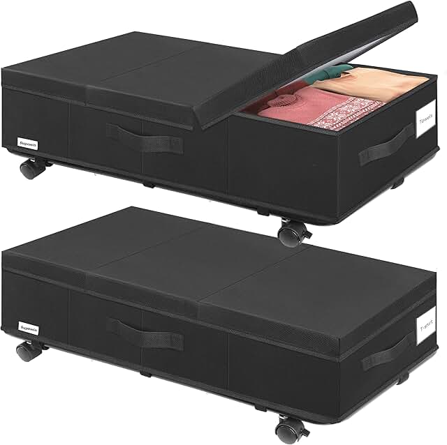 Under Bed Storage with Wheels and Lids