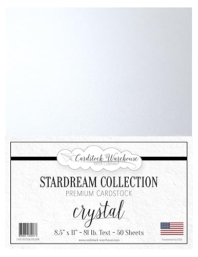 Lightweight White Pearlescent Cardstock, 50 Sheets