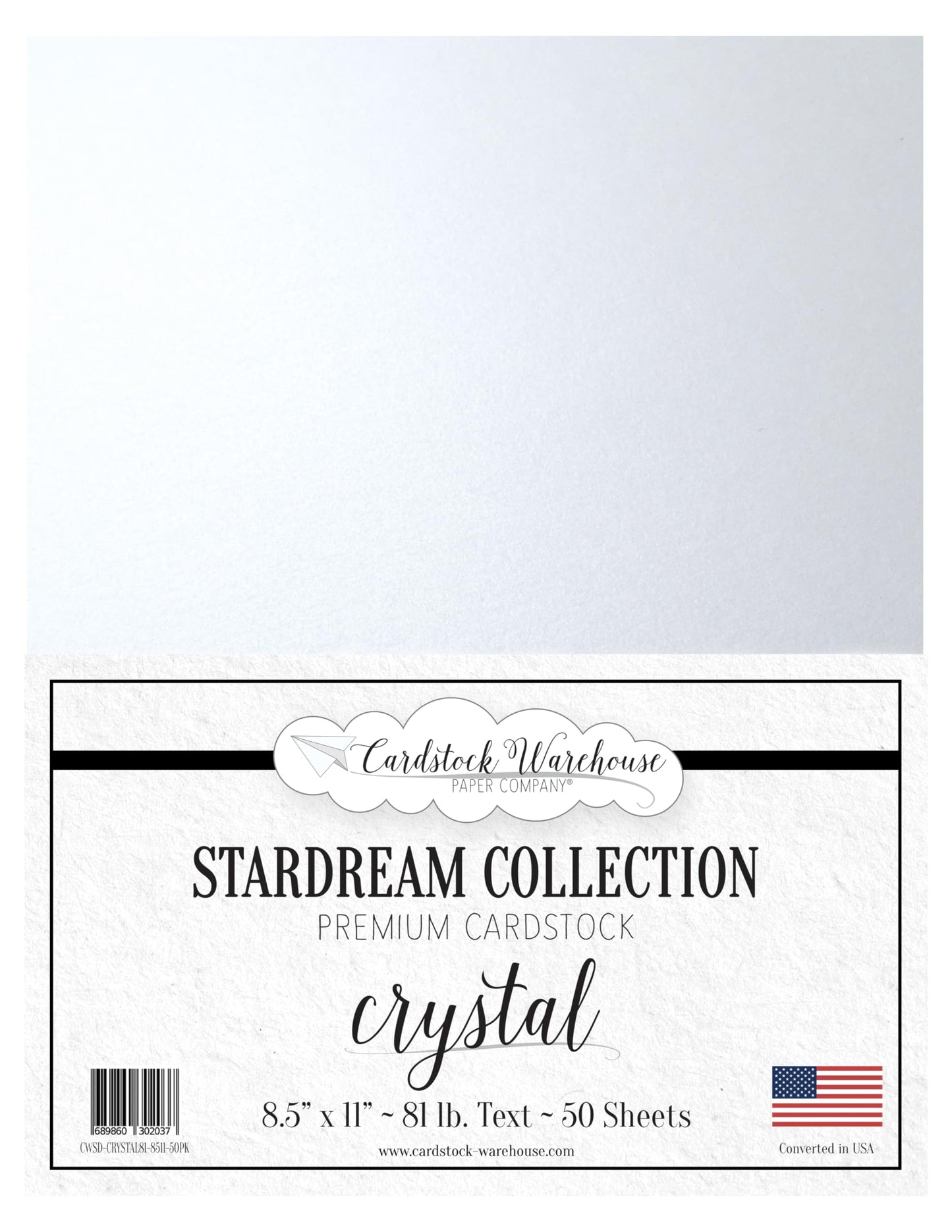 Lightweight White Pearlescent Cardstock, 50 Sheets