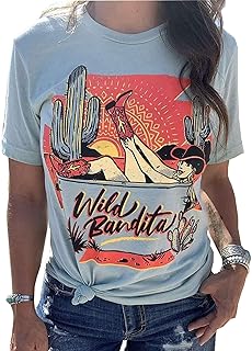 Wild West Cowgirl Short Sleeve Graphic Shirt