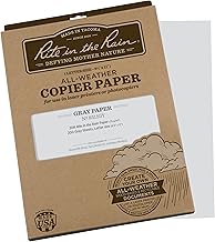 Weatherproof Gray Copier Paper, 8.5" x 11", 200 Sheets