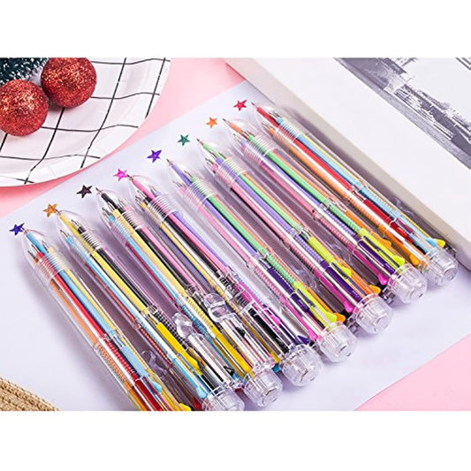Set of 16 multicolor retractable ballpoint pens