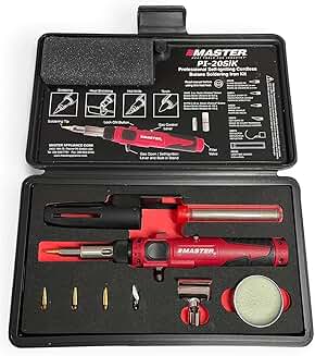 Cordless Butane Soldering Iron Kit with Adjustable Temp