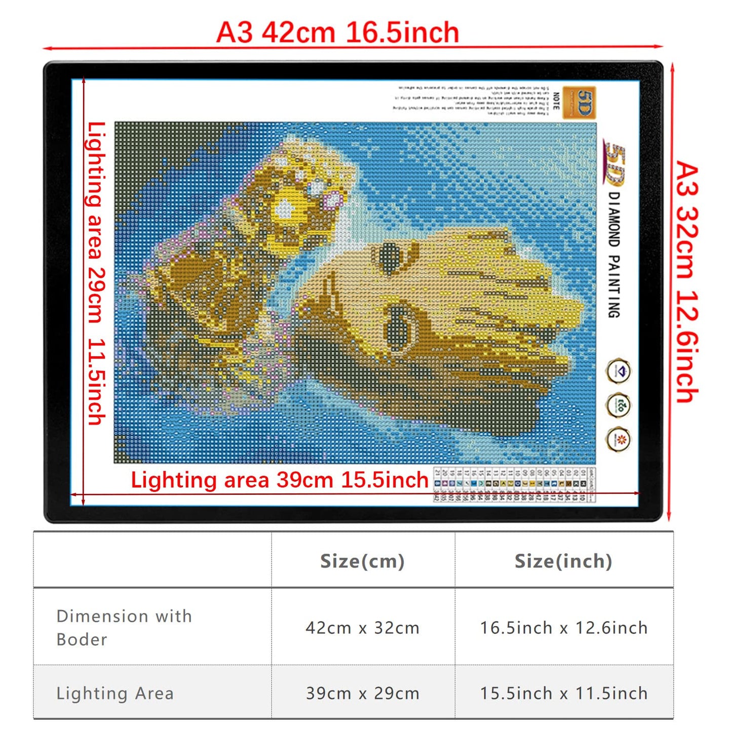 A3 Light Pad Tracing Light Board 42x32cm