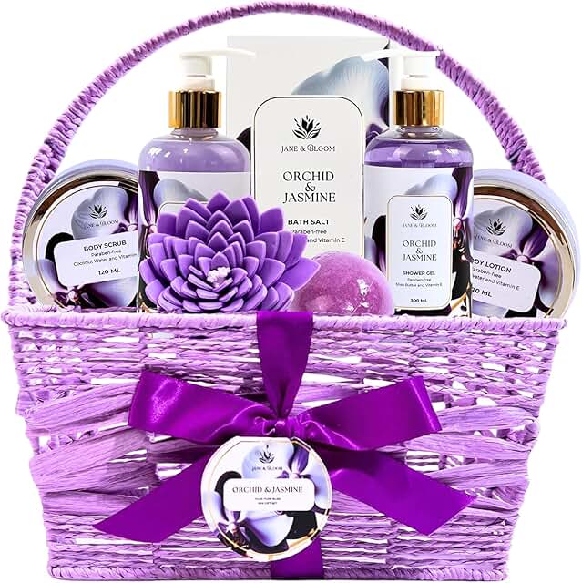 Luxury Spa Gift Basket with Orchid and Jasmine