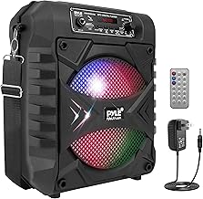Portable Bluetooth PA Speaker with Subwoofer and Lights