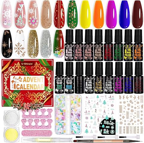 24-Piece Nail Polish Advent Calendar for Women and Girls