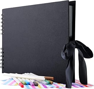 80-Page Scrapbook Album with 10 Metallic Markers