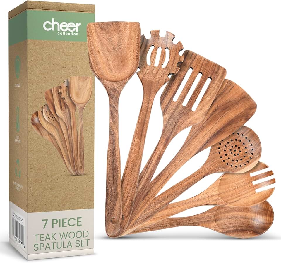 7-Piece Wooden Cooking Utensil Set