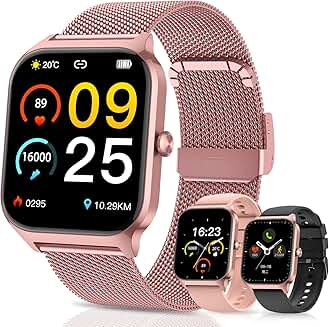 Rose Gold Women's Fitness and Call Smartwatch
