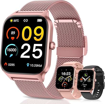 Rose Gold Women's Fitness and Call Smartwatch