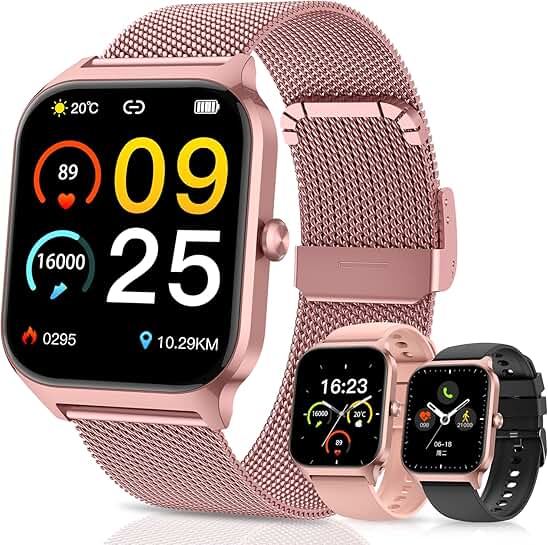 Rose Gold Women's Fitness and Call Smartwatch