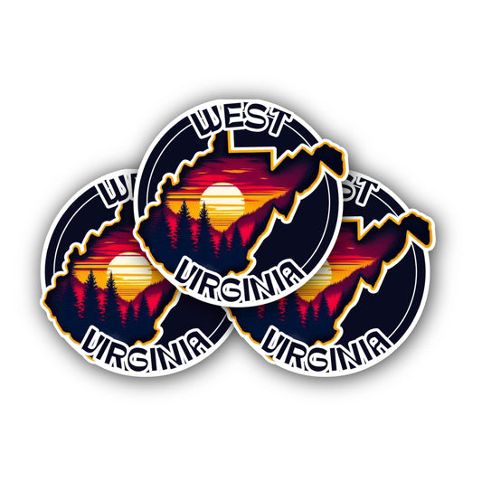 Aesthetic West Virginia Vinyl Stickers for Phone and Laptop