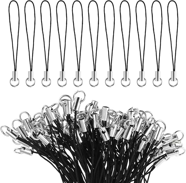 100 Pcs Phone Charm and Keychain String Kit