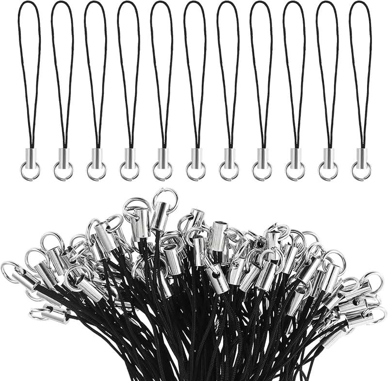 100 Pcs Phone Charm and Keychain String Kit