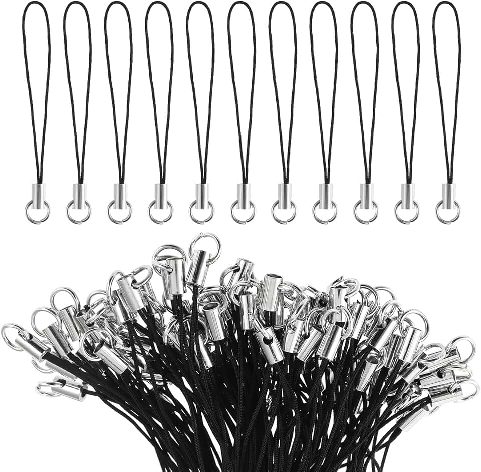 100 Pcs Phone Charm and Keychain String Kit