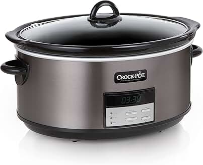 Large 8-Quart Programmable Slow Cooker with Auto Warm
