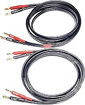 3-foot 12-gauge banana plug speaker cables, 2-pack