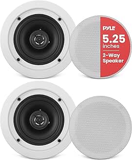 Pair of 5.25-inch ceiling wall mount speakers