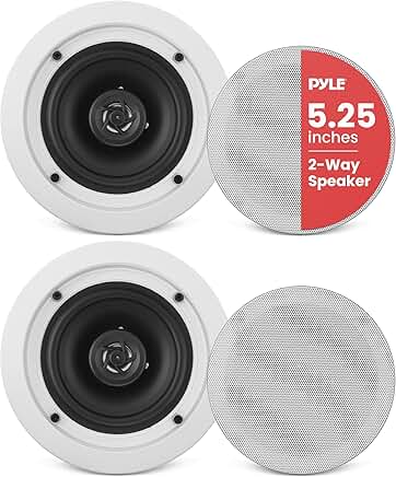 Pair of 5.25-inch ceiling wall mount speakers