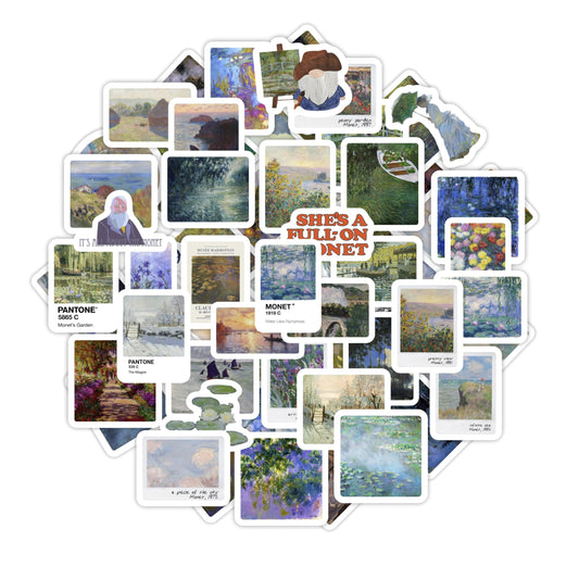 Impressionist Art Stickers for Water Bottles and Laptops
